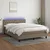 Vidaxl Box spring postelja z vzmetnico LED taupe 140x190 cm blago