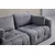 Atelier del Sofa Ugaona garnitura Amaris, 180x120x65 cm, Siva