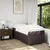 Vidaxl Box spring postelja z vzmetnico temno rjav 90x190 cm blago