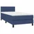 Vidaxl Box spring postelja z vzmetnico LED modra 100x200 cm blago
