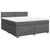 Vidaxl Box spring postelja z vzmetnico temno siva 180x200 cm blago