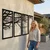 WallXpert metalni zidni ukras 5211, grane drveta u 4 uramljena panela, 200 x 100 cm, crni