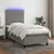 Vidaxl Box spring postelja z vzmetnico LED temno siva 100x200 cm blago