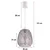 Brilagi - LED luster na sajli RETRO GLASS 1xE27/60W/230V prečnik 26 cm bela/dimno siva
