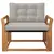 Set vanjskih sofa Čvrsto drvo akacije i Textilene Prirodna