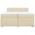 Vidaxl Box spring postelja z vzmetnico krem 200x200 cm blago