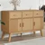 Vidaxl Komoda OLDEN rjava 114x43x73,5 cm trdna borovina