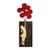 Wallity Zidna dekoracija Banksy - 17-1, 34x99 cm, Crvena