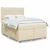 Vidaxl Box spring postelja z vzmetnico krem 140x200 cm blago