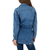 Daljša oversize jeans jakna s pasom