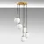 Opviq Luster Orbital-15-14017, 40x40x115cm, IP20, Zlatno-bele boje
