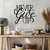 Wallity Zidna dekoracija Never Give Up, 55 x 46 cm, Crna