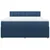 Vidaxl Box spring postelja z vzmetnico modra 180x200 cm blago