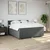 Vidaxl Box spring postelja z vzmetnico temno siva 200x200 cm blago
