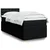 Vidaxl Box spring postelja z vzmetnico črna 100x200 cm blago