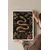 WallXpert uramljena slika 115249, zlatna zmija sa baroknim ornamentima na crnoj pozadini, 30 x 40 cm, beli ram
