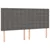 Krevet box spring s madracem LED sivi 200x200cm od umjetne kože