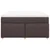 Vidaxl Box spring postelja z vzmetnico temno rjav 140x190 cm blago
