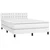 Vidaxl Box spring postelja z vzmetnico bel 140x190 cm umetno usnje