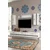 Hanah Home TV komoda Ilay, bela / srebrna