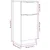 Vidaxl Komode 2 kosa bele 30x30x70 cm konstruiran les