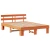vidaXL Posteljni okvir s hrbtom Rjava 140x200 cm Trden borov les