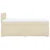 Vidaxl Box spring postelja z vzmetnico krem 120x200 cm blago