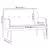 Klupa crvena boja vina 108 x 79 x 79 cm baršunasta