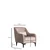 Atelier del Sofa Fotelja Astana 60?x81x72cm Bež