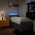 Vidaxl Box spring postelja z vzmetnico modra 90x190 cm blago