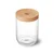 Storage jar, made from glass, 500 ml, with bamboo lid, Idilica - Kit