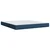 Vidaxl Box spring postelja z vzmetnico modra 180x200 cm blago