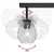 Stropni reflektor Crna 33 x 13 x 26 cm Staklo i Metal
