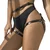 Subblime Fetish Leather Waist & Leg Harness Black