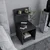Hanah Home Noćni ormarić Ullman 35,6x72x37,4cm Antracit