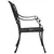 3-dijelni bistro set od lijevanog aluminija crni