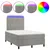 Krevet box spring s madracem LED svjetlosivi 120x190 cm tkanina
