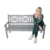 eoshop Lesena vrtna klop, siva, 150 cm, FABLA