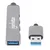 MANHATTAN USB HUB 168427, 4 porta, 3 x USB 2.0 480 Mbps, 1 x USB 3.0 5 Gbps, Sivi