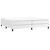 Vidaxl Box spring postelja z vzmetnico bela 200x200 cm umetno usnje