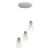 Luster na sajli MADERA 3xE27/60W/230V bela/drvo