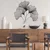 WallXpert metalni zidni ukras 5312, listovi ginka, 60 x 58 cm, crni