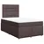 Vidaxl Box spring postelja z vzmetnico temno rjava 120x190 cm blago