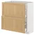 METOD / MAXIMERA Podni element,2 fioke, bela/Forsbacka hrastovina, 80x37 cm