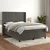 Vidaxl Box spring posteljni z vzmetnico temno siv 140x190 cm žamet