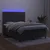 Vidaxl Box spring postelja z vzmetnico LED temno siva 140x190 cm žamet