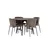 Venture Design Jedilna miza in stol komplet, okrogla miza 100 cm, rjava