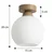 BRILAGI - LED plafonska svetiljka RETRO GLASS 1xE27/60W/230V prečnika 15 cm bež/belo