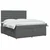 vidaXL Postelja boxspring z vzmetnico Temno siva 180 x 200 cm Blago