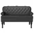 Chesterfield klupa Crna 119,5 x 64,5 x 75 cm Lažna koža